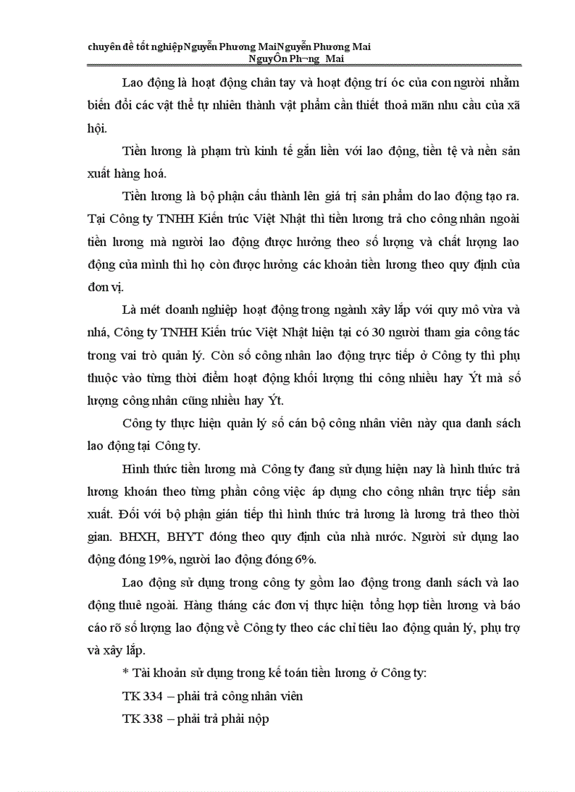 image for page Kế toán tiền lương và các khoản trích theo lương ở Công ty TNHH Kiến trúc Việt Nhật