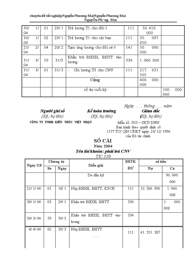 image for page Kế toán tiền lương và các khoản trích theo lương ở Công ty TNHH Kiến trúc Việt Nhật