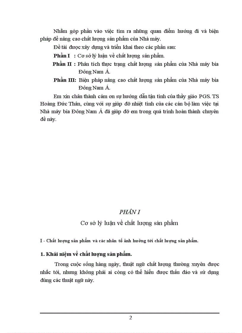 image for page Biện pháp nâng cao chất lượng sản phẩm ở Nhà máy bia Đông Nam á