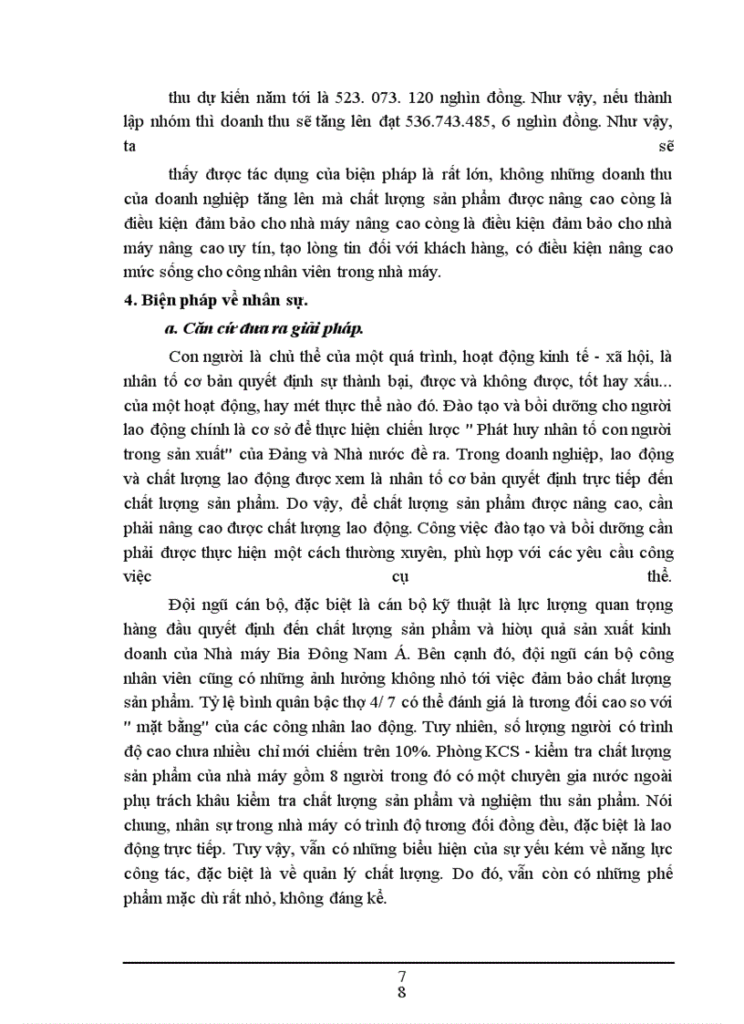 image for page Biện pháp nâng cao chất lượng sản phẩm ở Nhà máy bia Đông Nam á