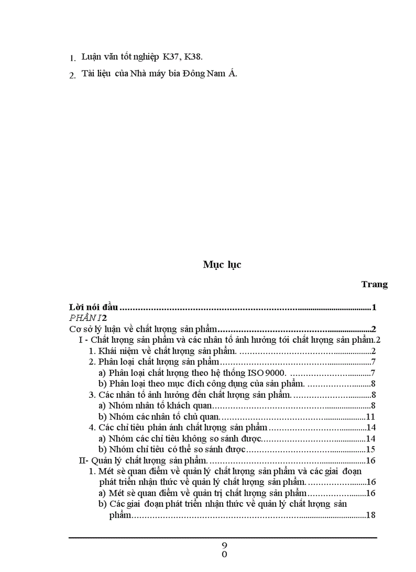 image for page Biện pháp nâng cao chất lượng sản phẩm ở Nhà máy bia Đông Nam á