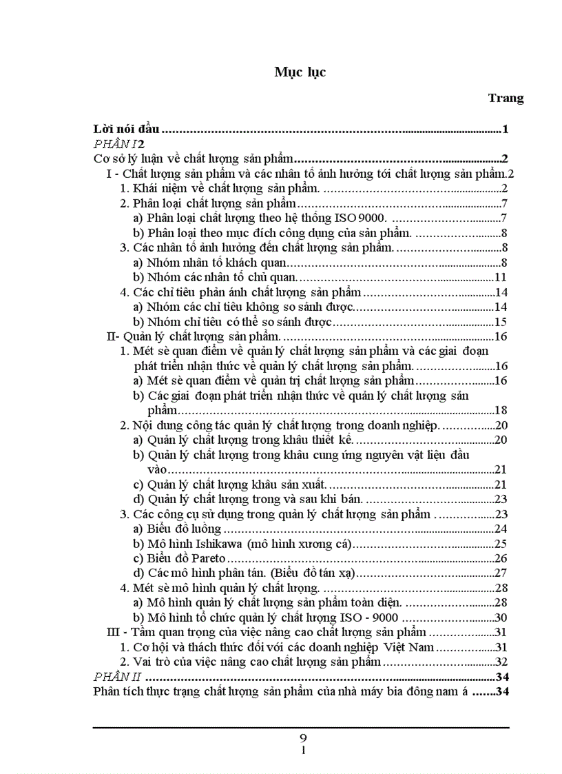 image for page Biện pháp nâng cao chất lượng sản phẩm ở Nhà máy bia Đông Nam á