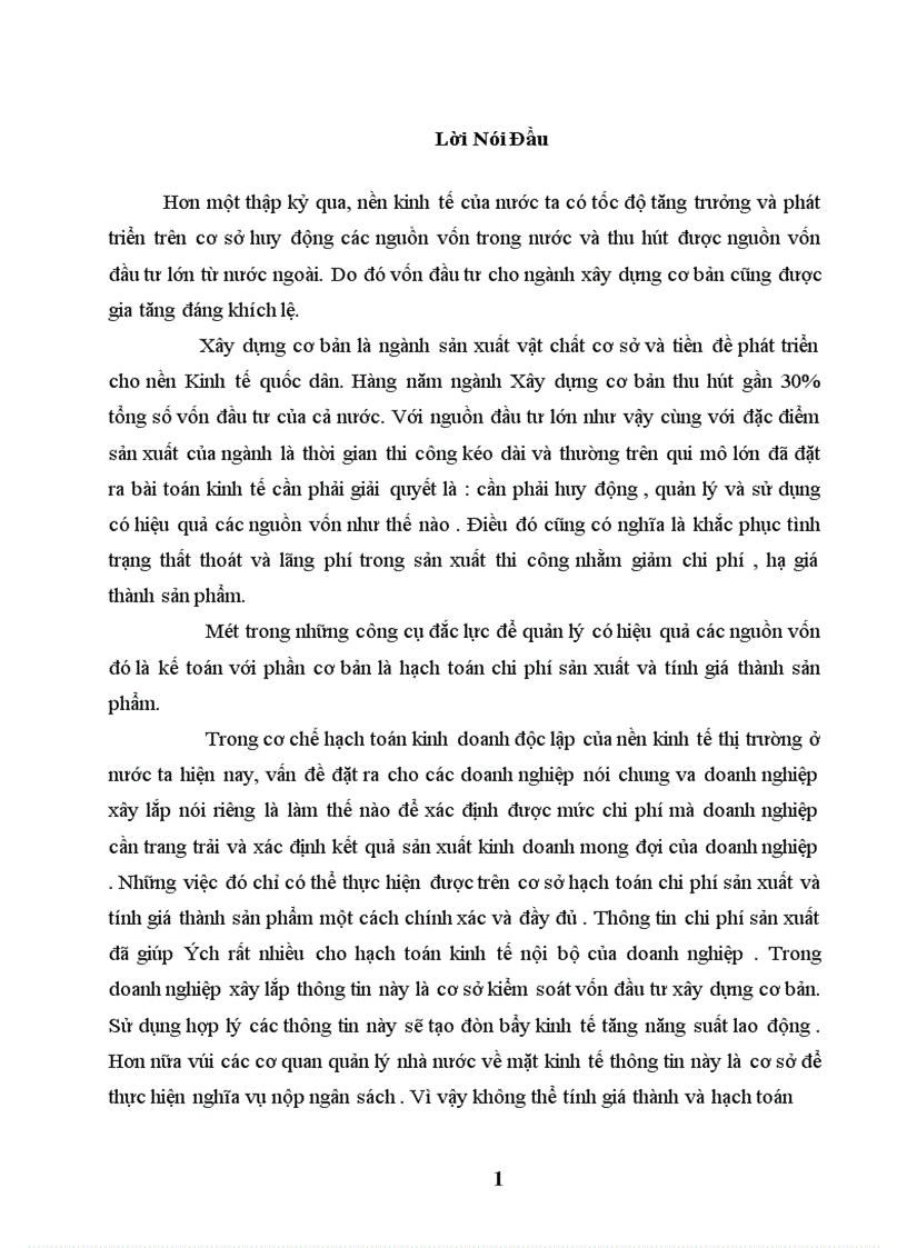 image for page Hoàn thiện hạch toán chi phí sản xuất và tính giá thành sản phẩm xây lắp ở Công ty Hương Giang -Bộ Quóc Phòng