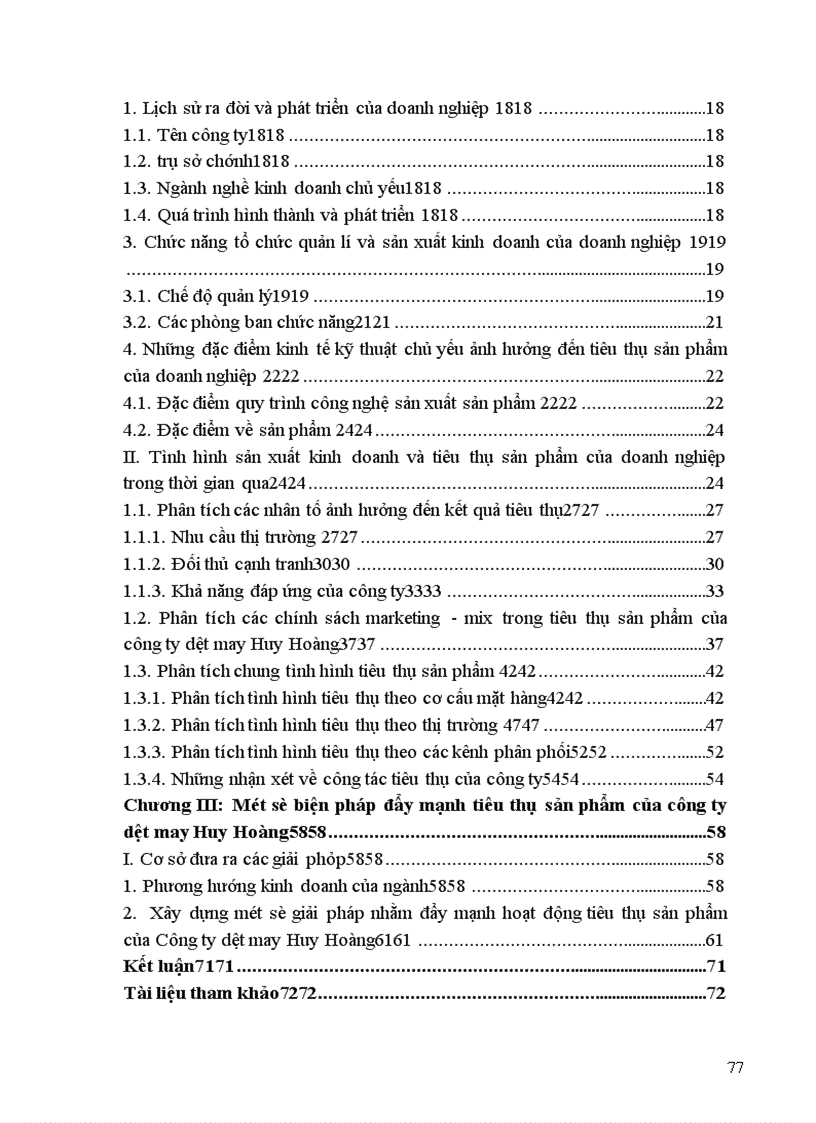 image for page Nghiên cứu các giải pháp nhằm phát triển thị trường tiêu thụ sản phẩm của Công ty dệt may xuất nhập khẩu Huy Hoàng