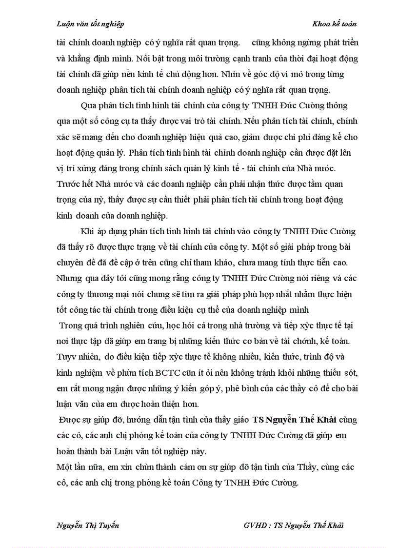 image for page Phân tích tình hình tài chính của công ty TNHH Đức Cường