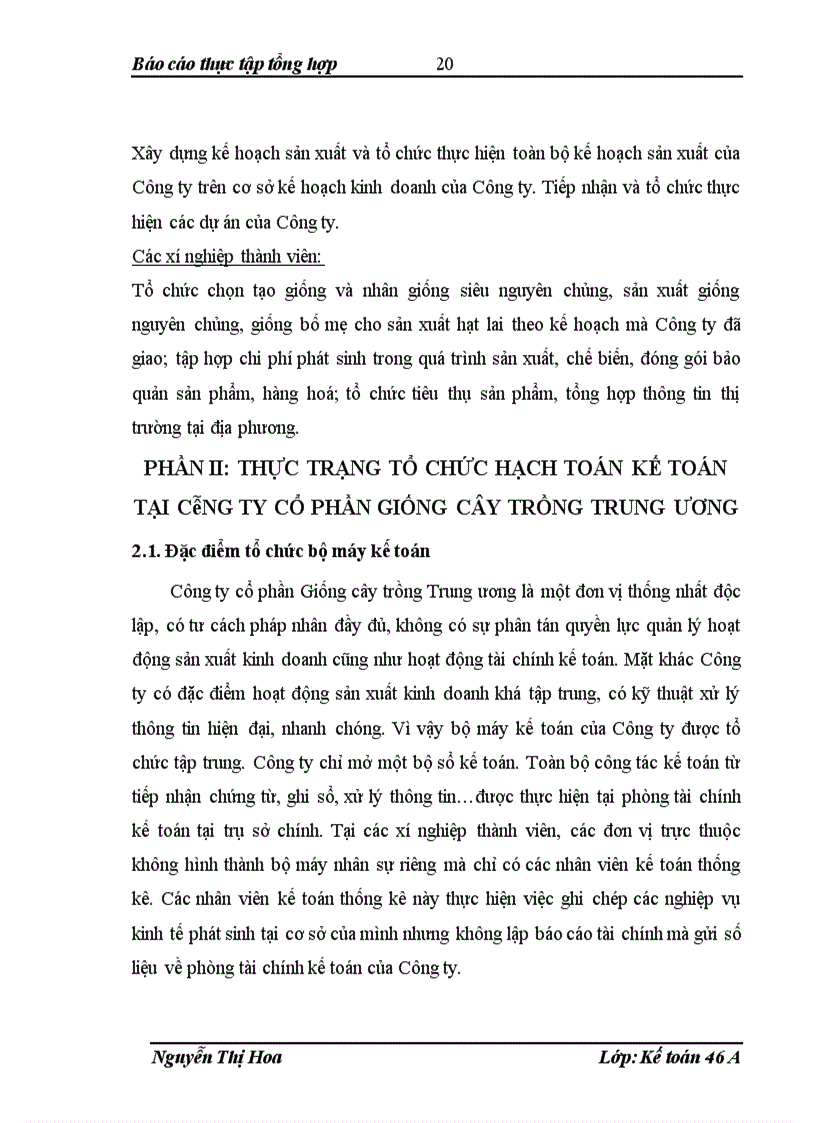 image for page Báo cáo thực tập tổng hơp tại Công ty cổ phần Giống cây trồng Trung ương