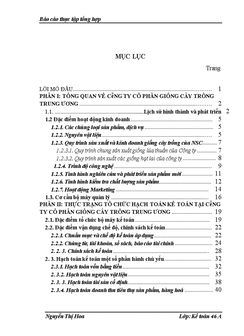 image for page Báo cáo thực tập tổng hơp tại Công ty cổ phần Giống cây trồng Trung ương