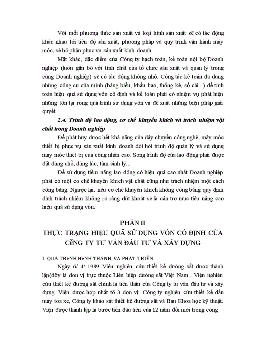 image for page Một số giải pháp nâng cao hiệu quả sử dụng vốn cố định của Công ty tư vấn đầu tư và xây dựng