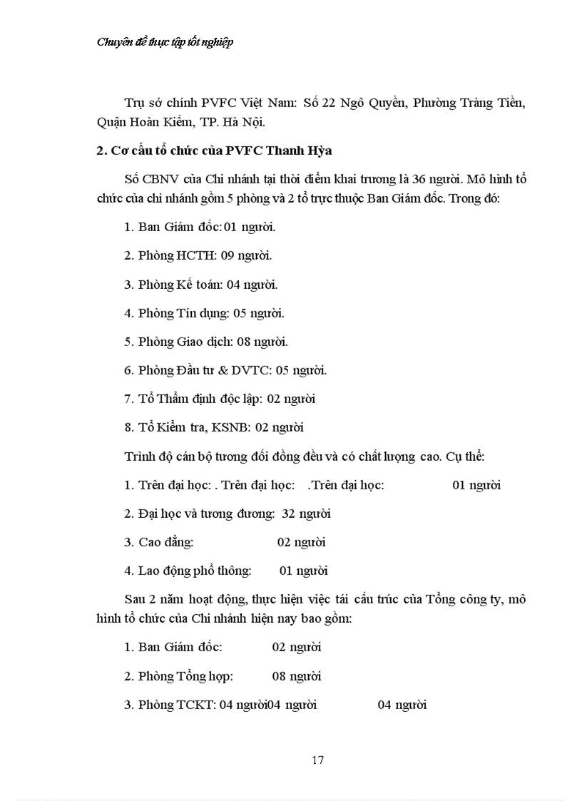 image for page Một số giải pháp hoàn thiện công tác quản lí nhân sự tại PVFC Thanh hóa