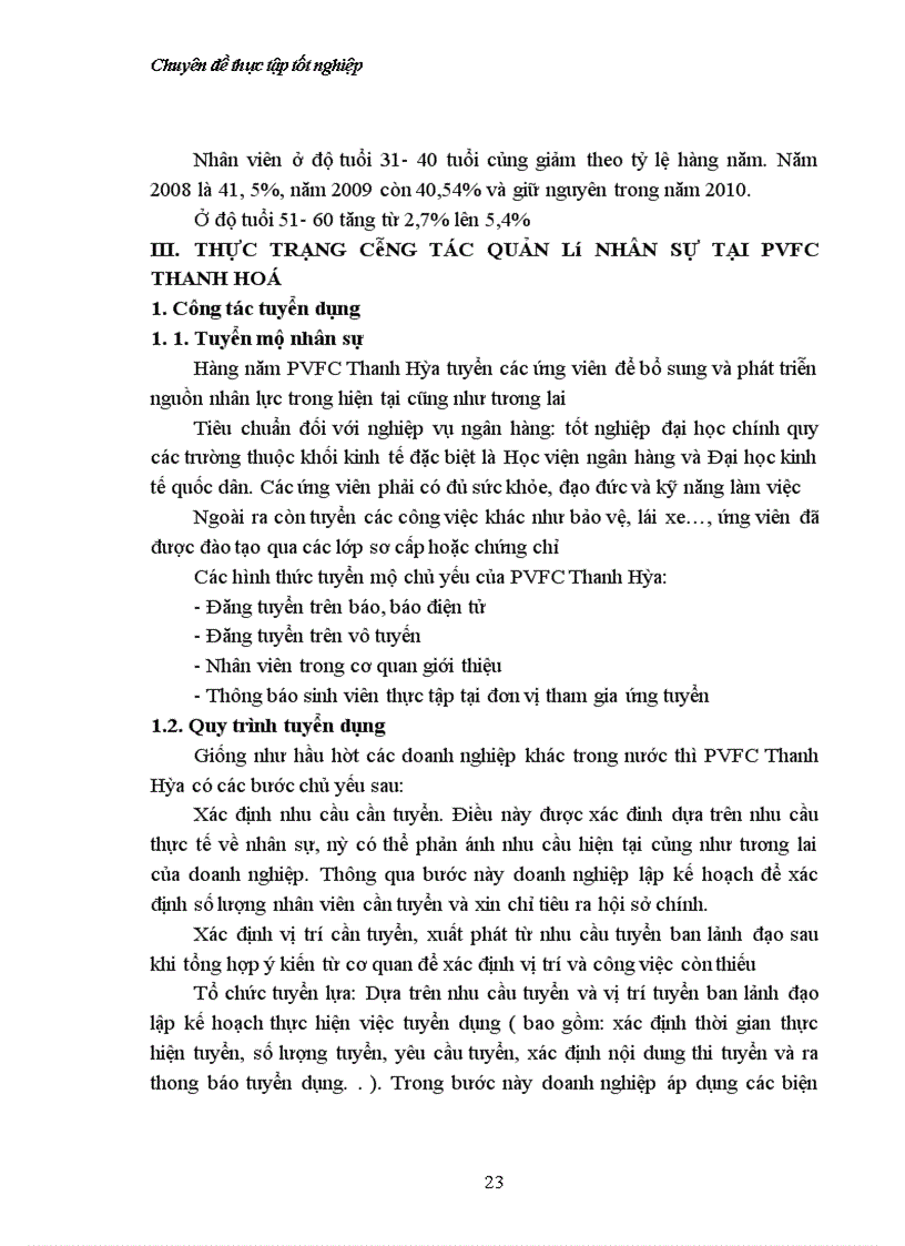 image for page Một số giải pháp hoàn thiện công tác quản lí nhân sự tại PVFC Thanh hóa