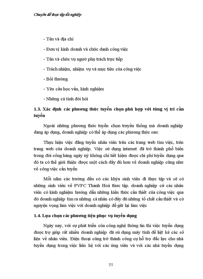 image for page Một số giải pháp hoàn thiện công tác quản lí nhân sự tại PVFC Thanh hóa
