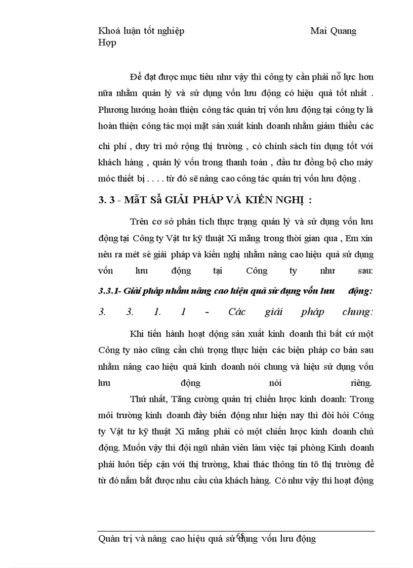 image for page Quản trị và nâng cao hiệu quả sử dụng vốn lưu động tại Công ty Vật tư kỹ thuật Xi măng