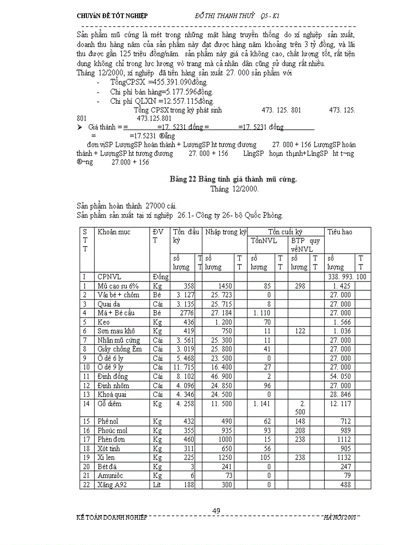 image for page Kế toán tập hợp chi phí sản xuất và tính giá thành sản phẩm tại xí nghiệp 26.1.