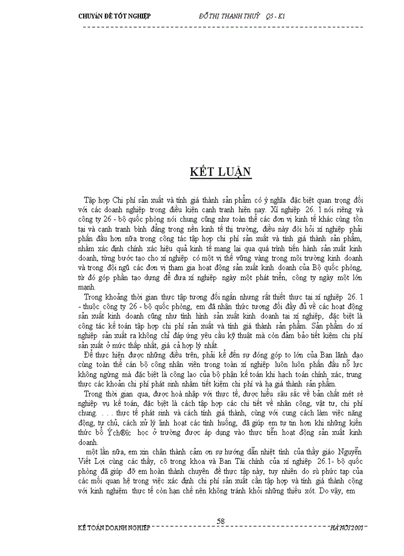 image for page Kế toán tập hợp chi phí sản xuất và tính giá thành sản phẩm tại xí nghiệp 26.1.