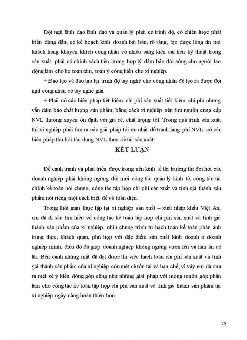 image for page Tổ chức công tác kế toán chi phí sản xuất và tính giá thành sản phẩm tại Xí nghiệp Sản xuất – Xuất nhập khẩu Việt An