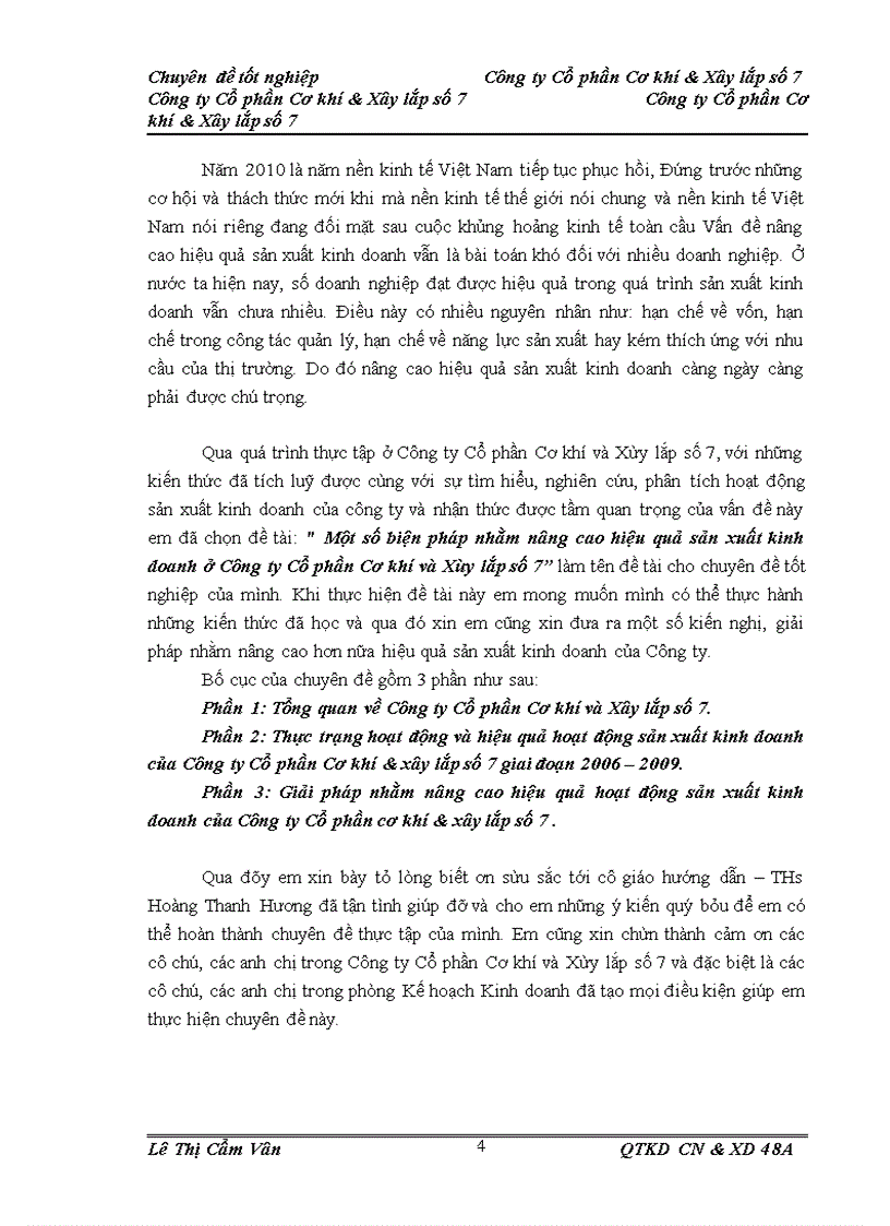 image for page Một số biện pháp nhằm nâng cao hiệu quả sản xuất kinh doanh ở Công ty Cổ phần Cơ khí và Xây lắp số 7