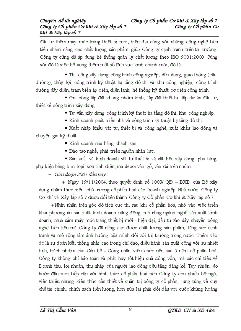 image for page Một số biện pháp nhằm nâng cao hiệu quả sản xuất kinh doanh ở Công ty Cổ phần Cơ khí và Xây lắp số 7