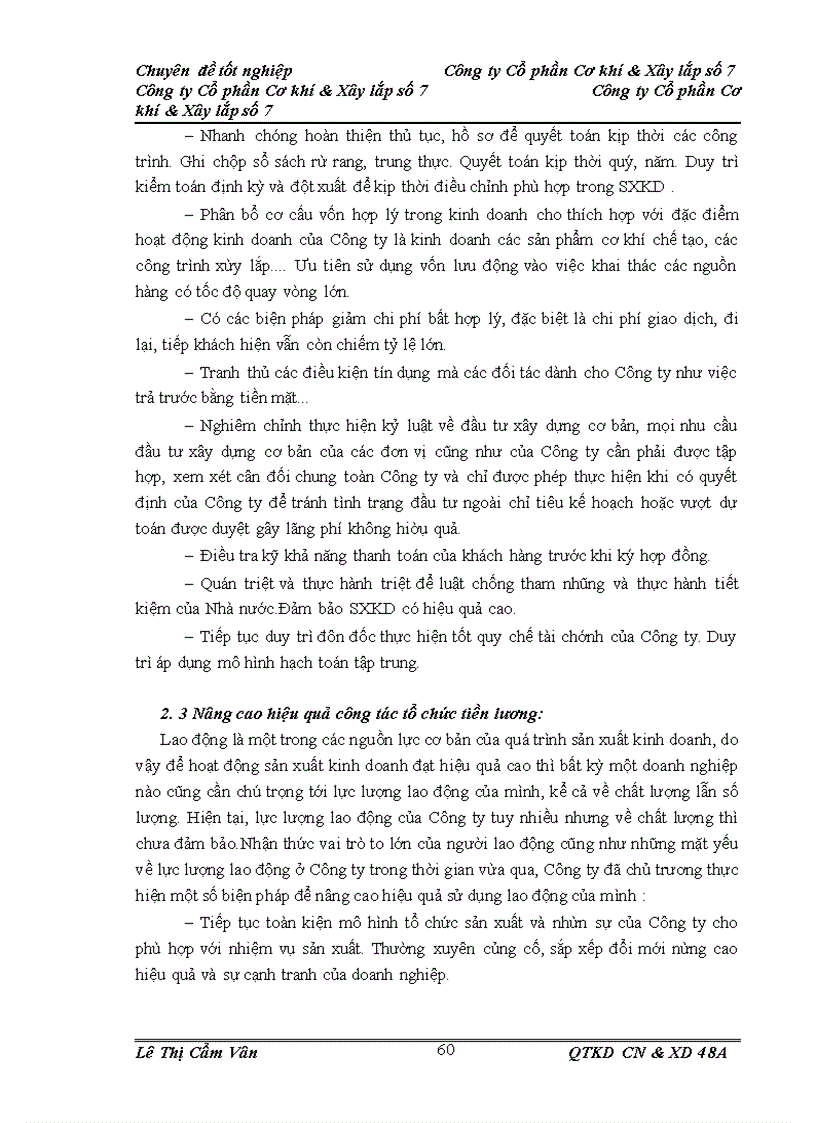 image for page Một số biện pháp nhằm nâng cao hiệu quả sản xuất kinh doanh ở Công ty Cổ phần Cơ khí và Xây lắp số 7