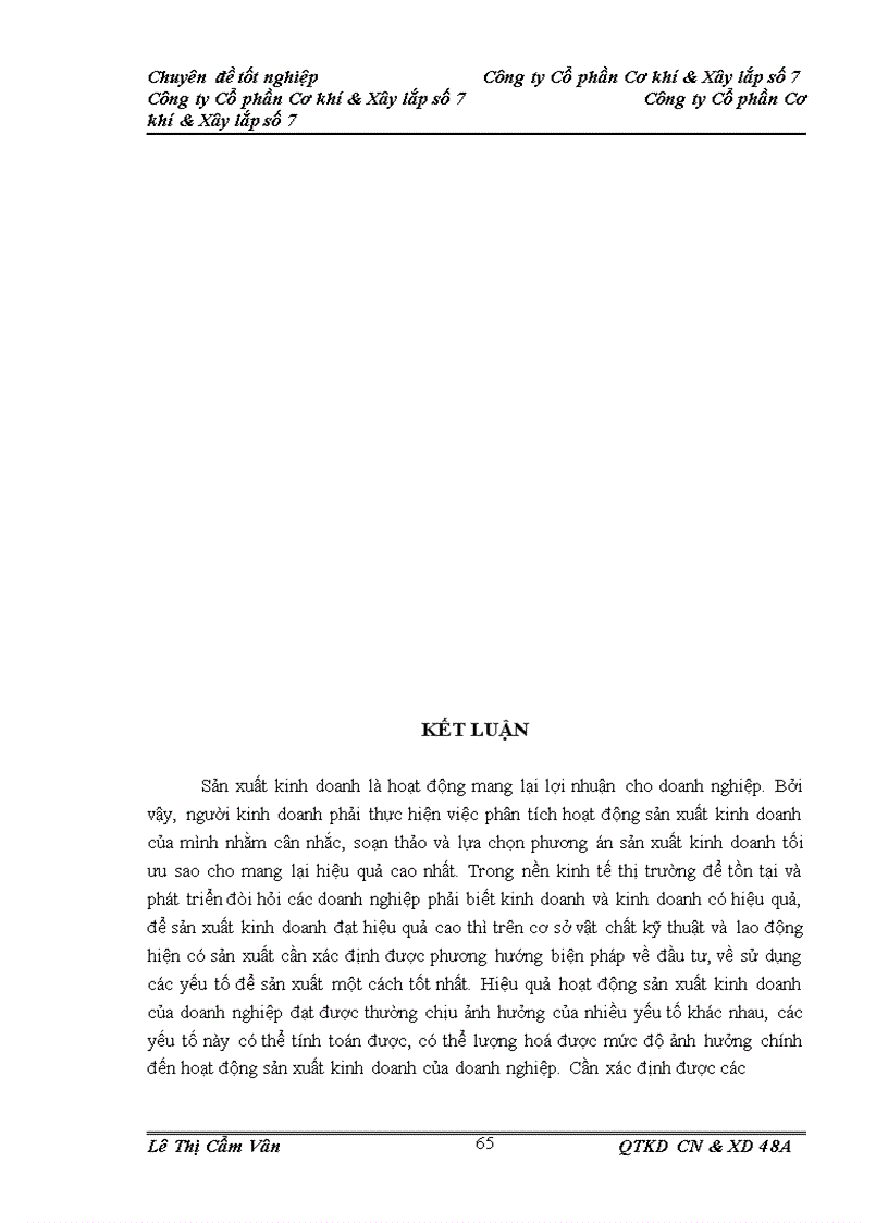 image for page Một số biện pháp nhằm nâng cao hiệu quả sản xuất kinh doanh ở Công ty Cổ phần Cơ khí và Xây lắp số 7