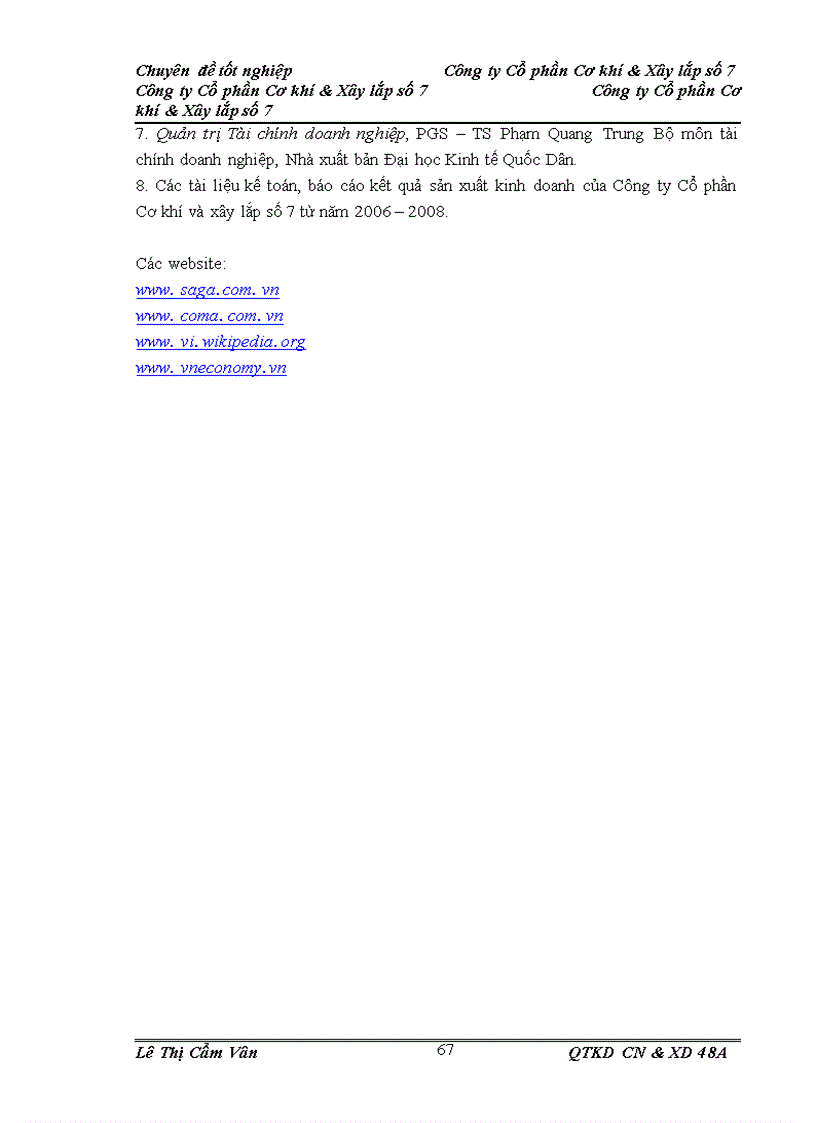 image for page Một số biện pháp nhằm nâng cao hiệu quả sản xuất kinh doanh ở Công ty Cổ phần Cơ khí và Xây lắp số 7