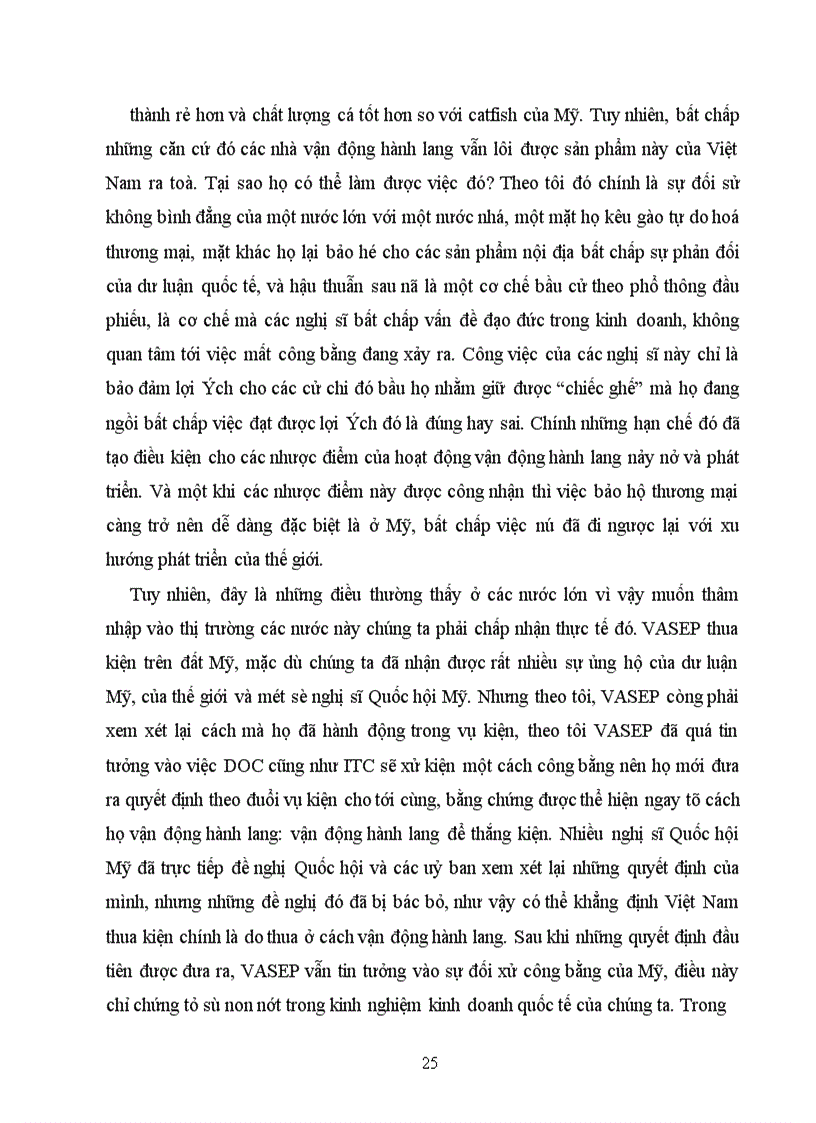 image for page Ảnh hưởng của vận động hành lang tới vụ kiện cá tra, cá basa của Việt Nam