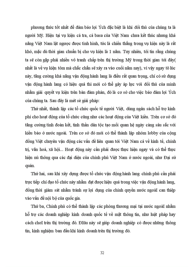 image for page Ảnh hưởng của vận động hành lang tới vụ kiện cá tra, cá basa của Việt Nam