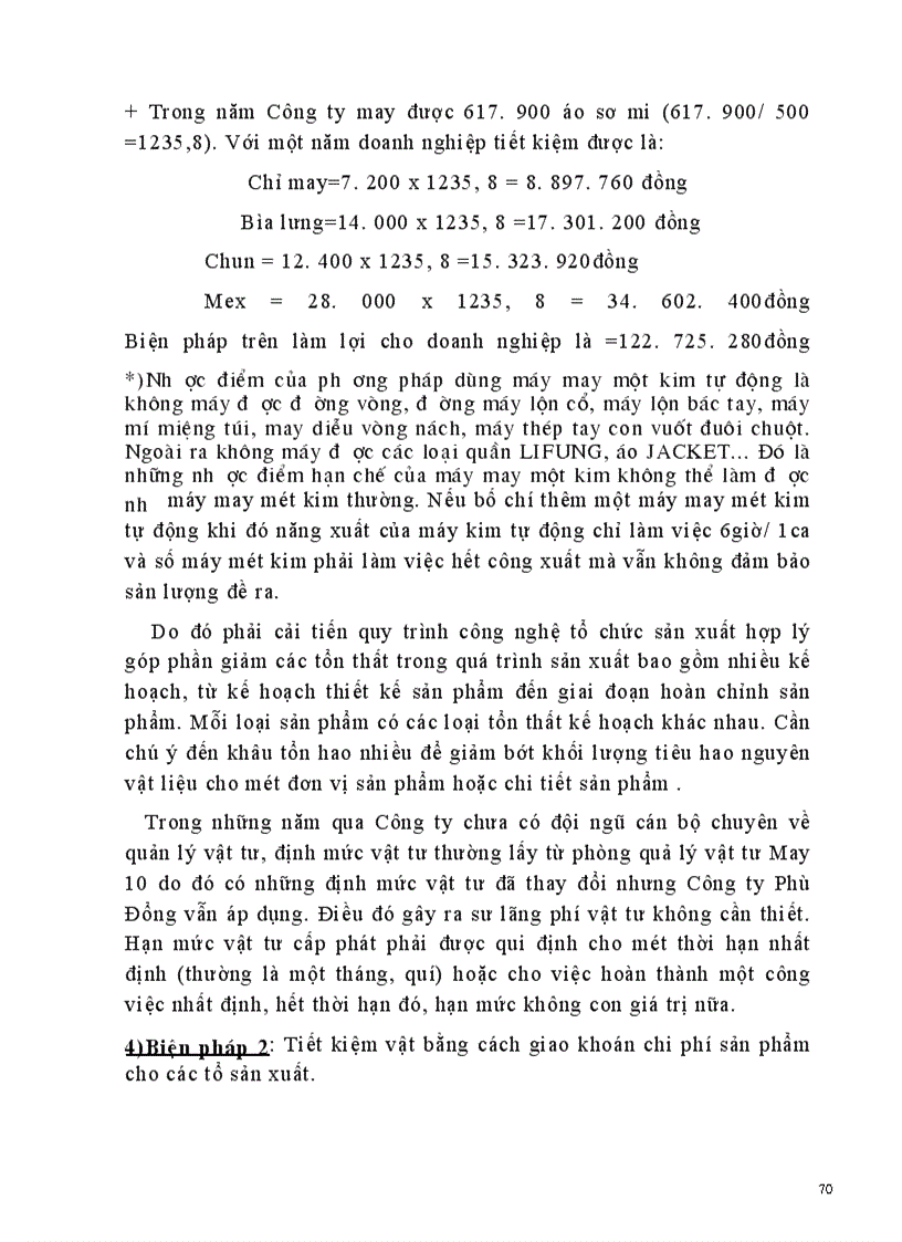 image for page Phân tích tình hình quản lý vật tư và xây dựng các biện pháp quản lý vật tư ở Công ty May Phù Đổng