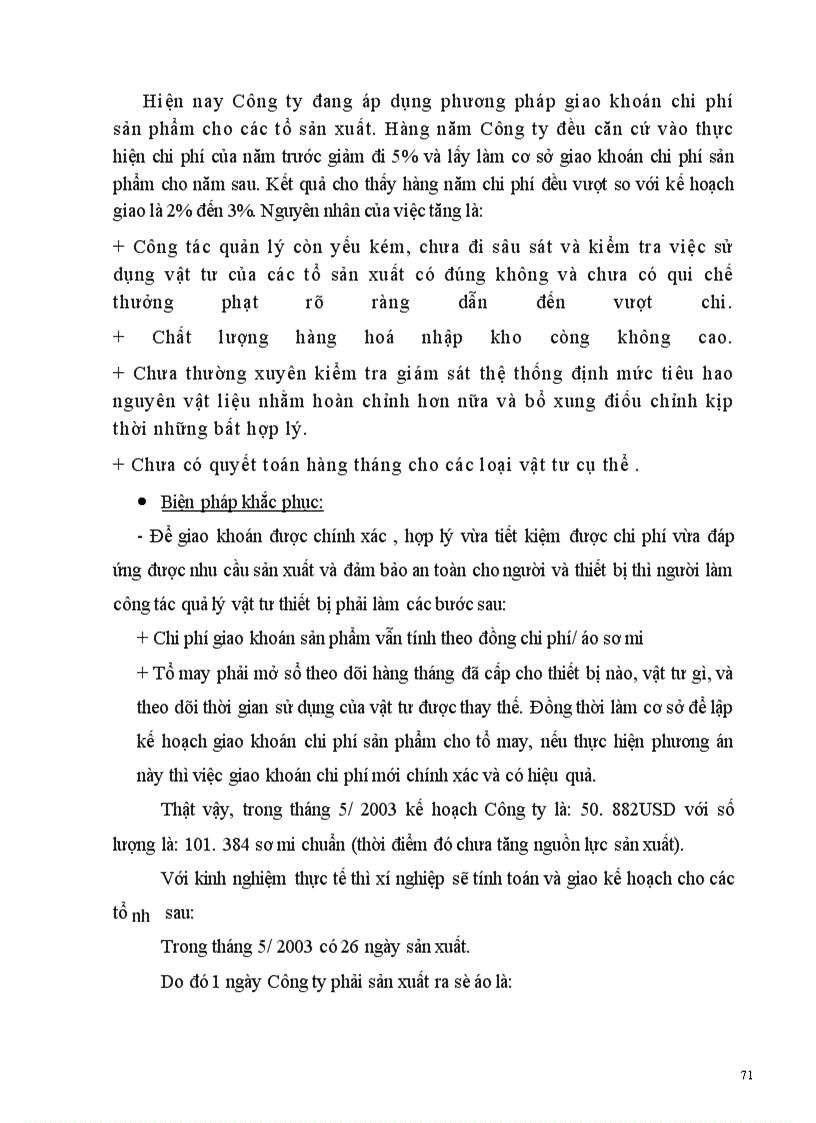 image for page Phân tích tình hình quản lý vật tư và xây dựng các biện pháp quản lý vật tư ở Công ty May Phù Đổng