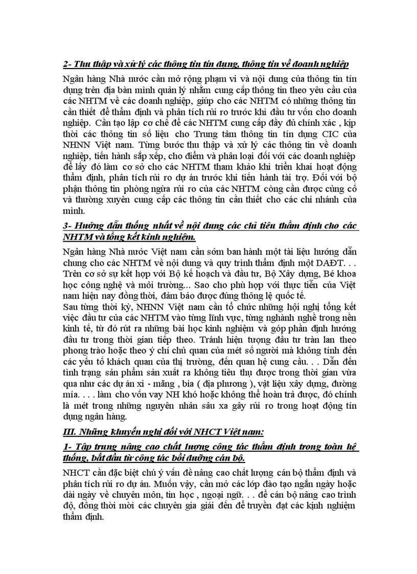 image for page Công tác thẩm định và phân tích rủi ro DAĐT tại nhct đống đa