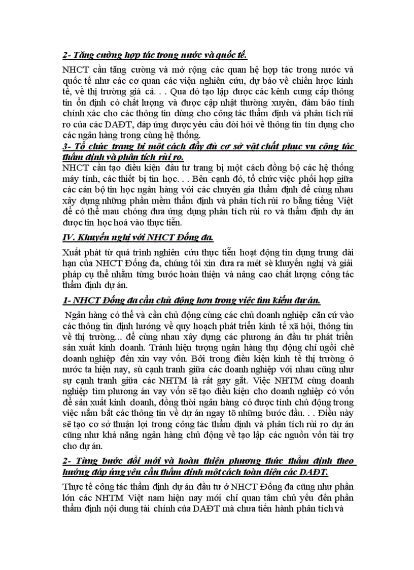 image for page Công tác thẩm định và phân tích rủi ro DAĐT tại nhct đống đa