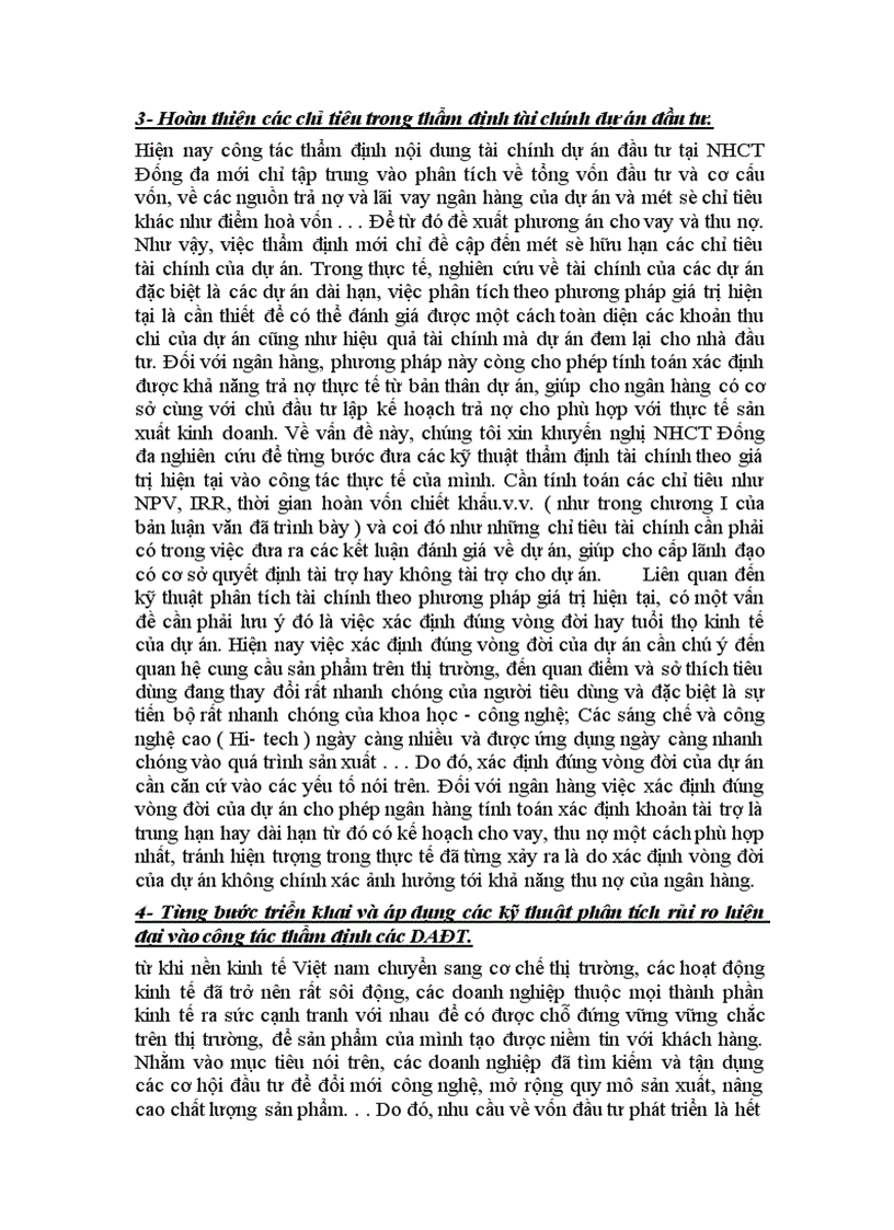 image for page Công tác thẩm định và phân tích rủi ro DAĐT tại nhct đống đa
