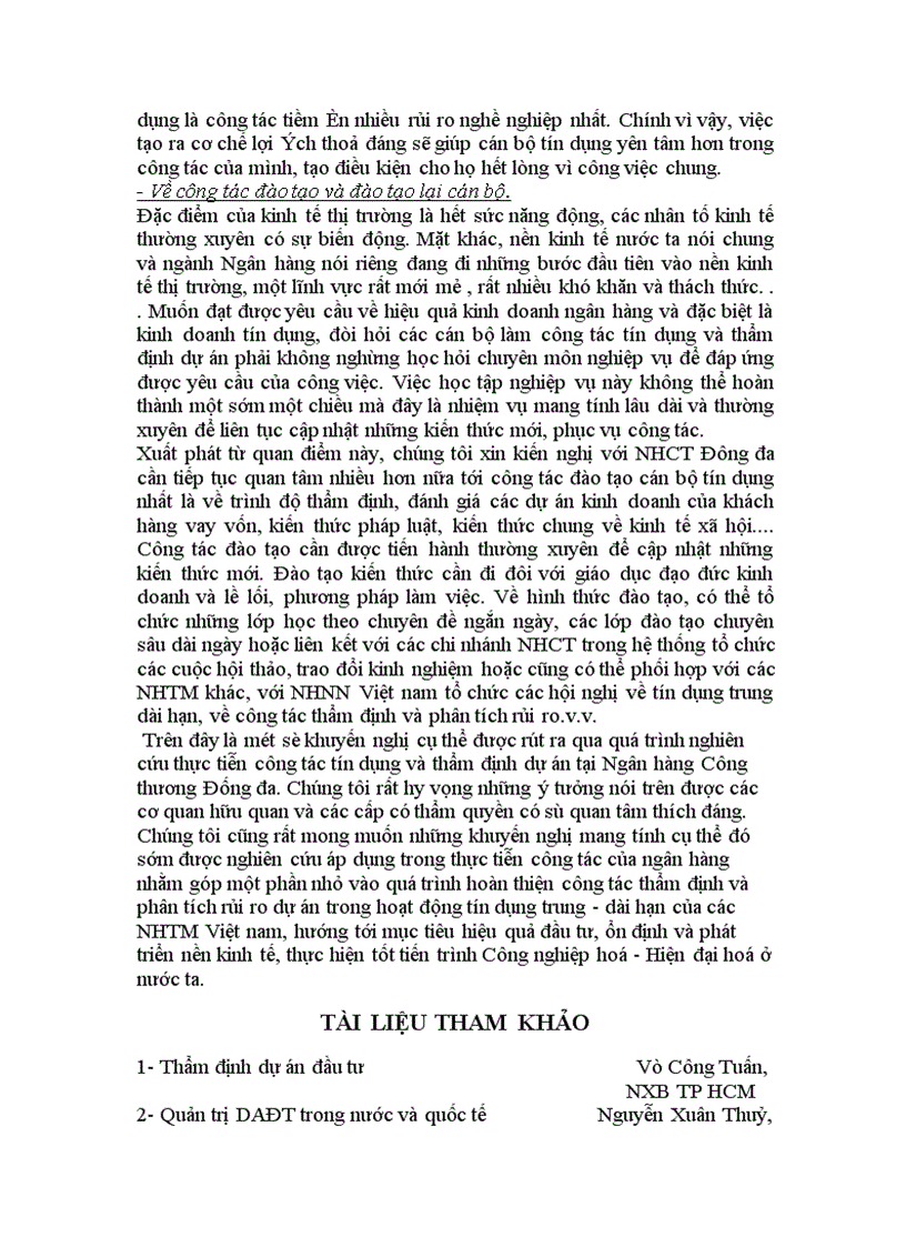 image for page Công tác thẩm định và phân tích rủi ro DAĐT tại nhct đống đa