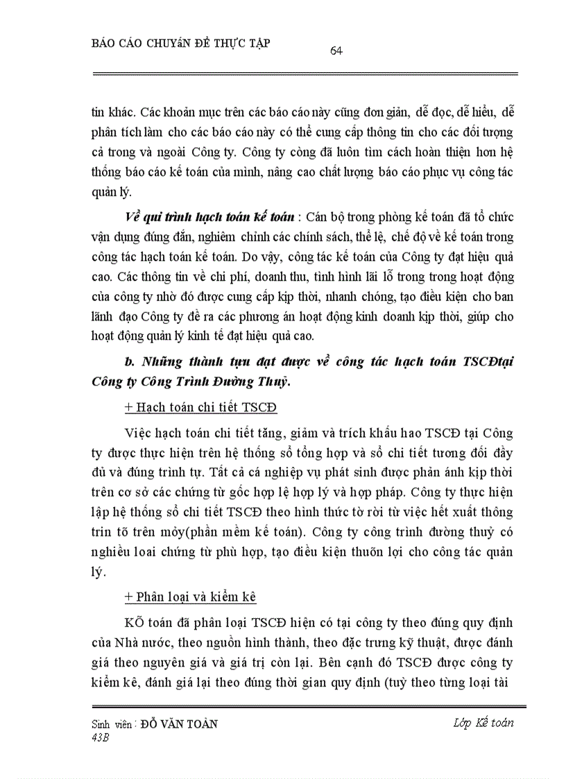 image for page Hoàn thiện hạch toán TSCĐ tại Công ty Công Trình Đường Thuỷ