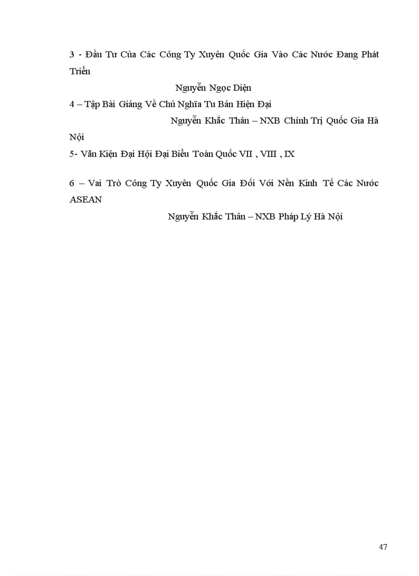 image for page Bản chất và vai trò của các tổ chức độc quyền xuyên quốc gia