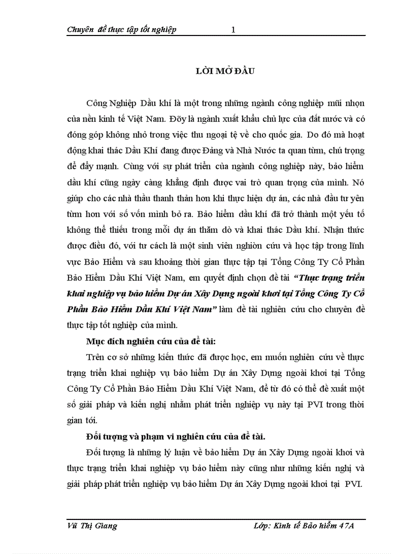 image for page Thực trạng triển khai nghiệp vụ bảo hiểm Dự án Xây Dựng ngoài khơi tại Tổng Công Ty Cổ Phần Bảo Hiểm Dầu Khí Việt Nam