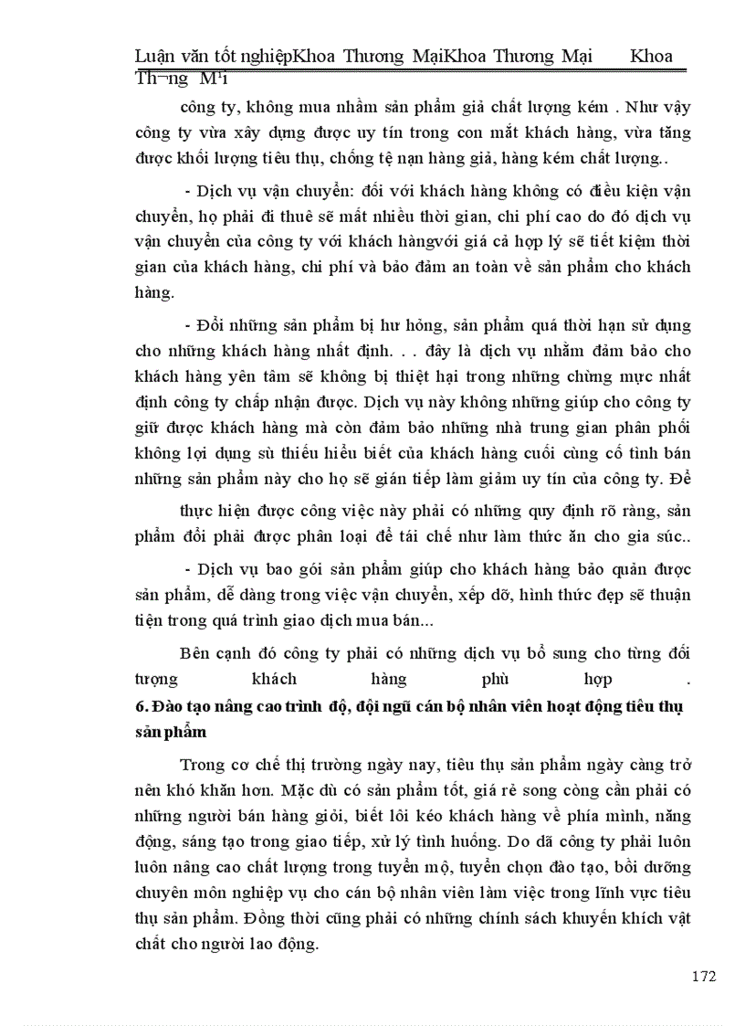 image for page Một số biện pháp đẩy mạnh hoạt động tiêu thụ sản phẩm ở công ty thực phẩm miền Bắc
