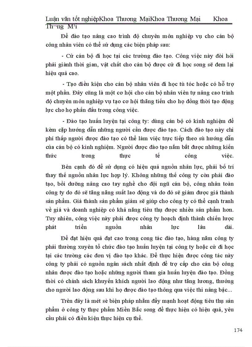 image for page Một số biện pháp đẩy mạnh hoạt động tiêu thụ sản phẩm ở công ty thực phẩm miền Bắc