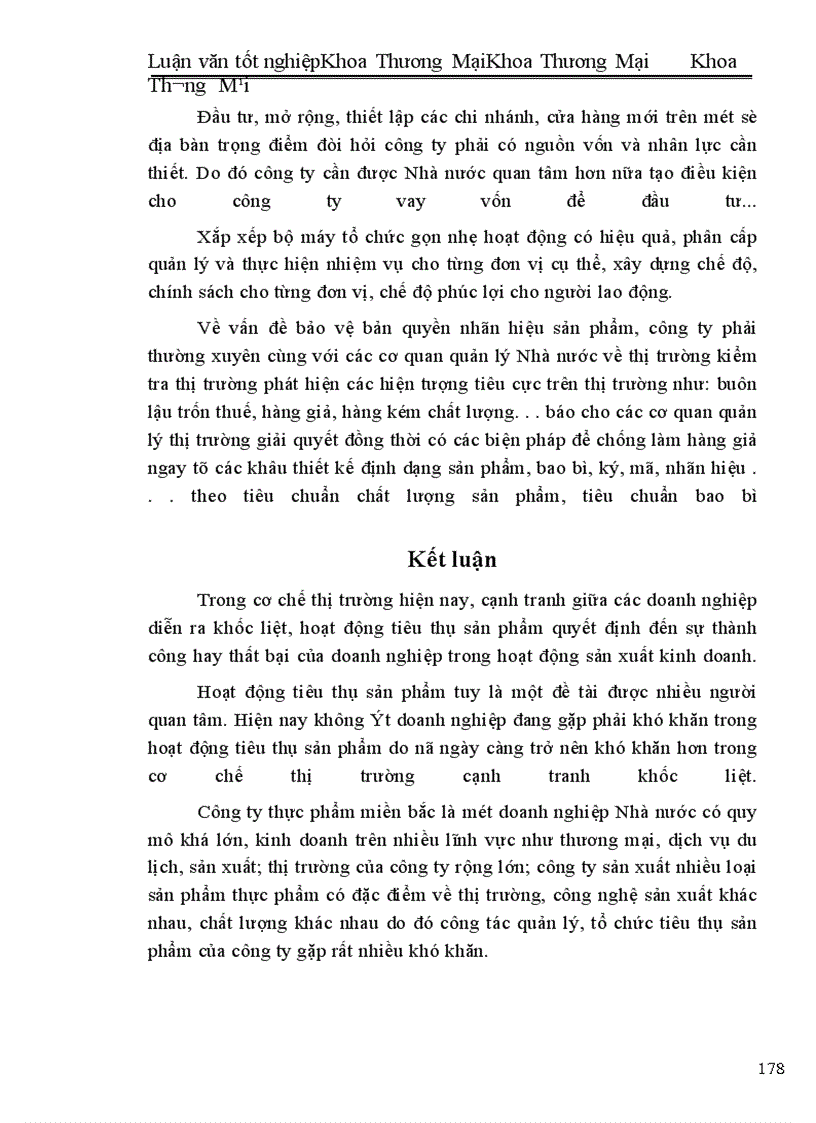 image for page Một số biện pháp đẩy mạnh hoạt động tiêu thụ sản phẩm ở công ty thực phẩm miền Bắc