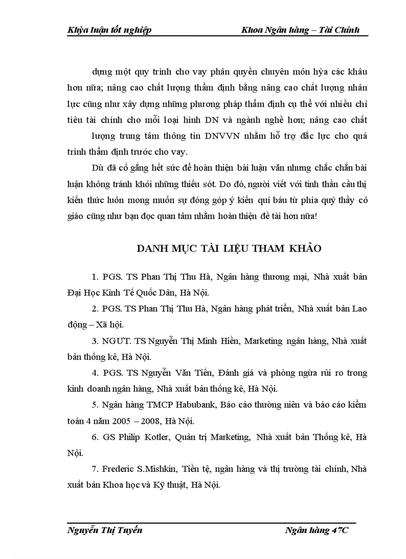 image for page Phát triển hoạt động cho vay đối với các doanh nghiệp vừa và nhỏ tại Sở Giao Dịch Ngân hàng Thương mại Cổ phần Nhà Hà Nội - Habubank