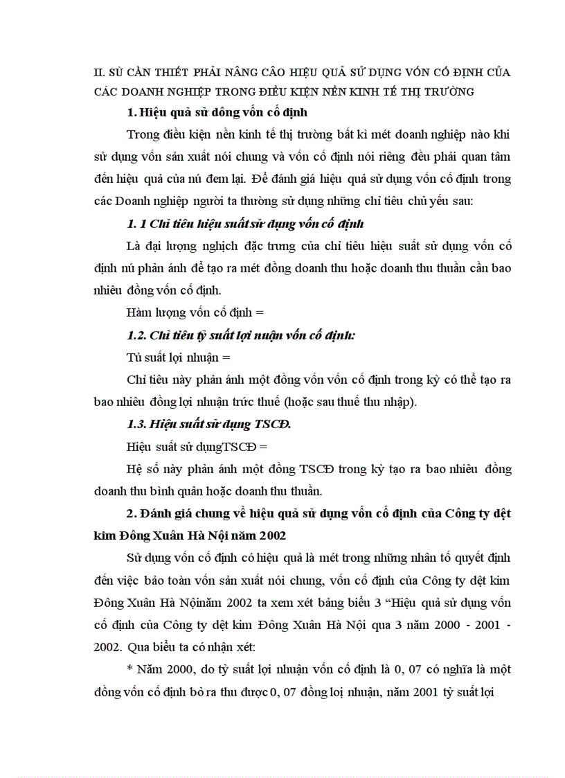 image for page Một số biện pháp để nâng cao hiệu quả sử dụng vốn cố định ở Công ty dệt kim đông xuân Hà Nội