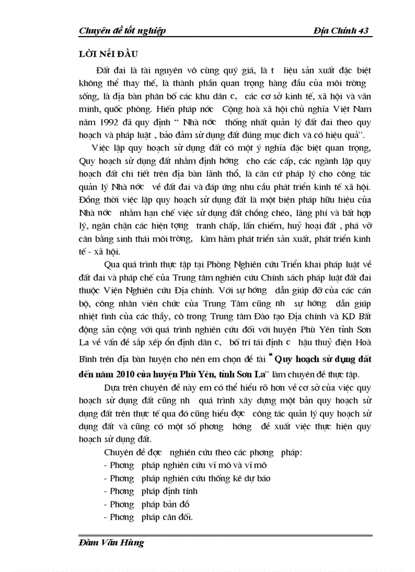 image for page Quy hoạch sử dụng đất đến năm 2010 của huyện Phù Yên, tỉnh Sơn La