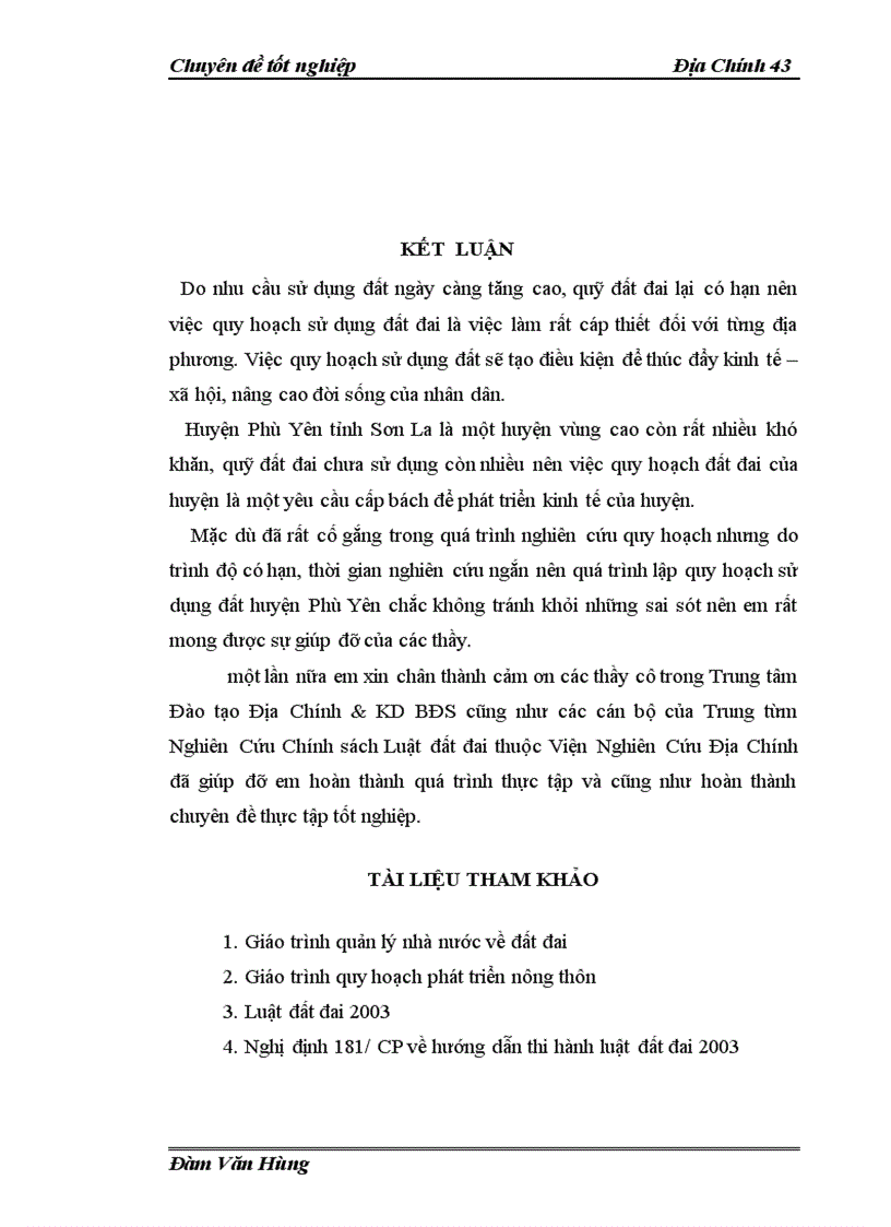 image for page Quy hoạch sử dụng đất đến năm 2010 của huyện Phù Yên, tỉnh Sơn La
