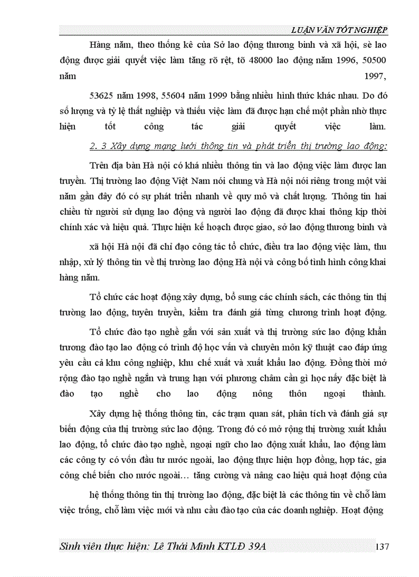 image for page Hiện trạng lao động chưa có việc làm ở Hà nội