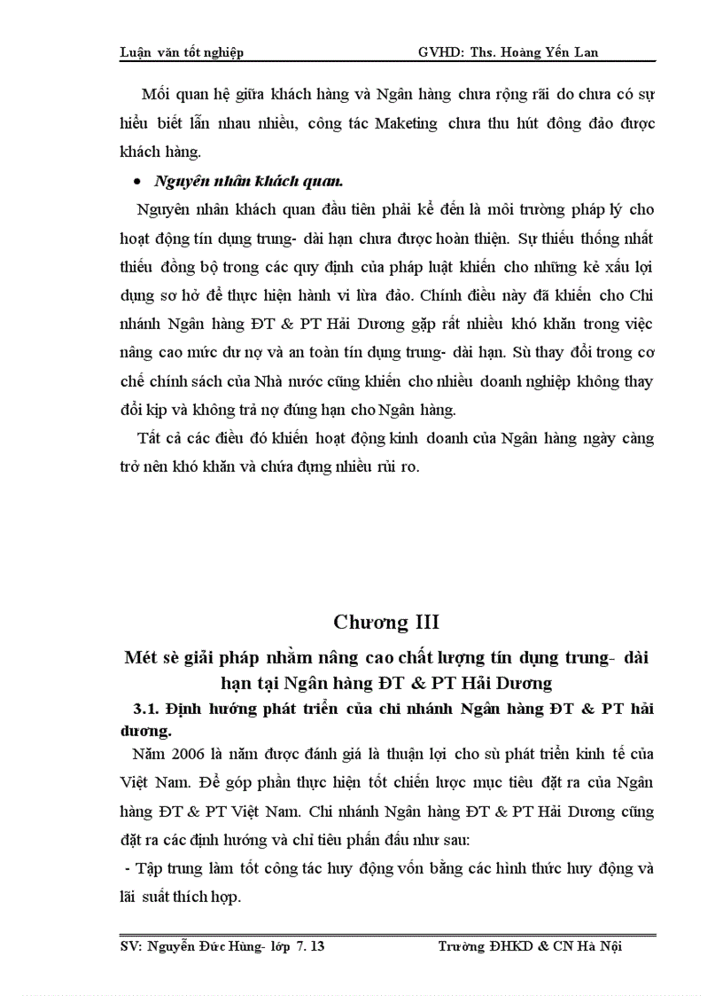 image for page Một số giải pháp nâng cao chất lượng tín dụng trung- dài hạn tại Chi nhánh Ngân hàng ĐT&PT Hải Dương