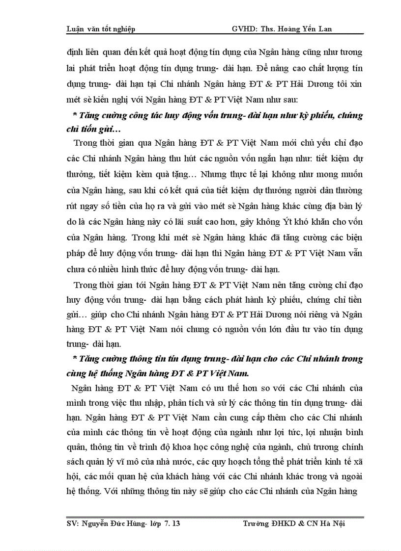 image for page Một số giải pháp nâng cao chất lượng tín dụng trung- dài hạn tại Chi nhánh Ngân hàng ĐT&PT Hải Dương