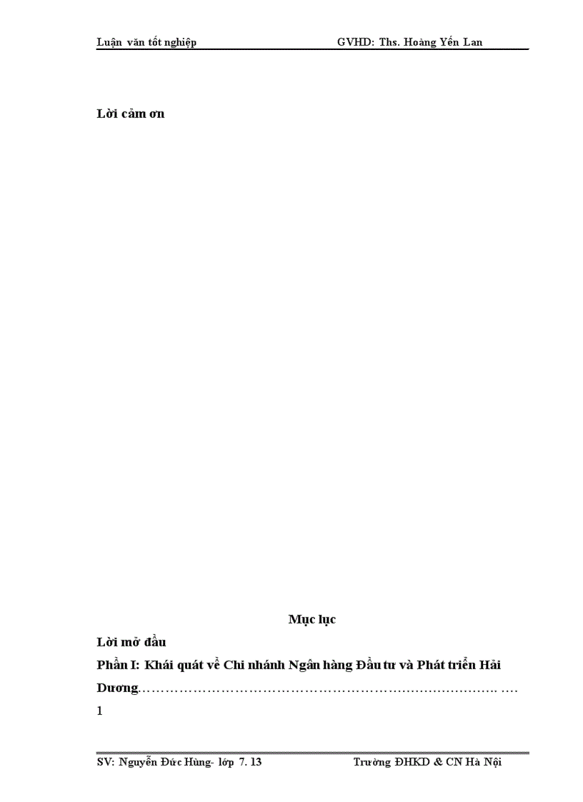 image for page Một số giải pháp nâng cao chất lượng tín dụng trung- dài hạn tại Chi nhánh Ngân hàng ĐT&PT Hải Dương