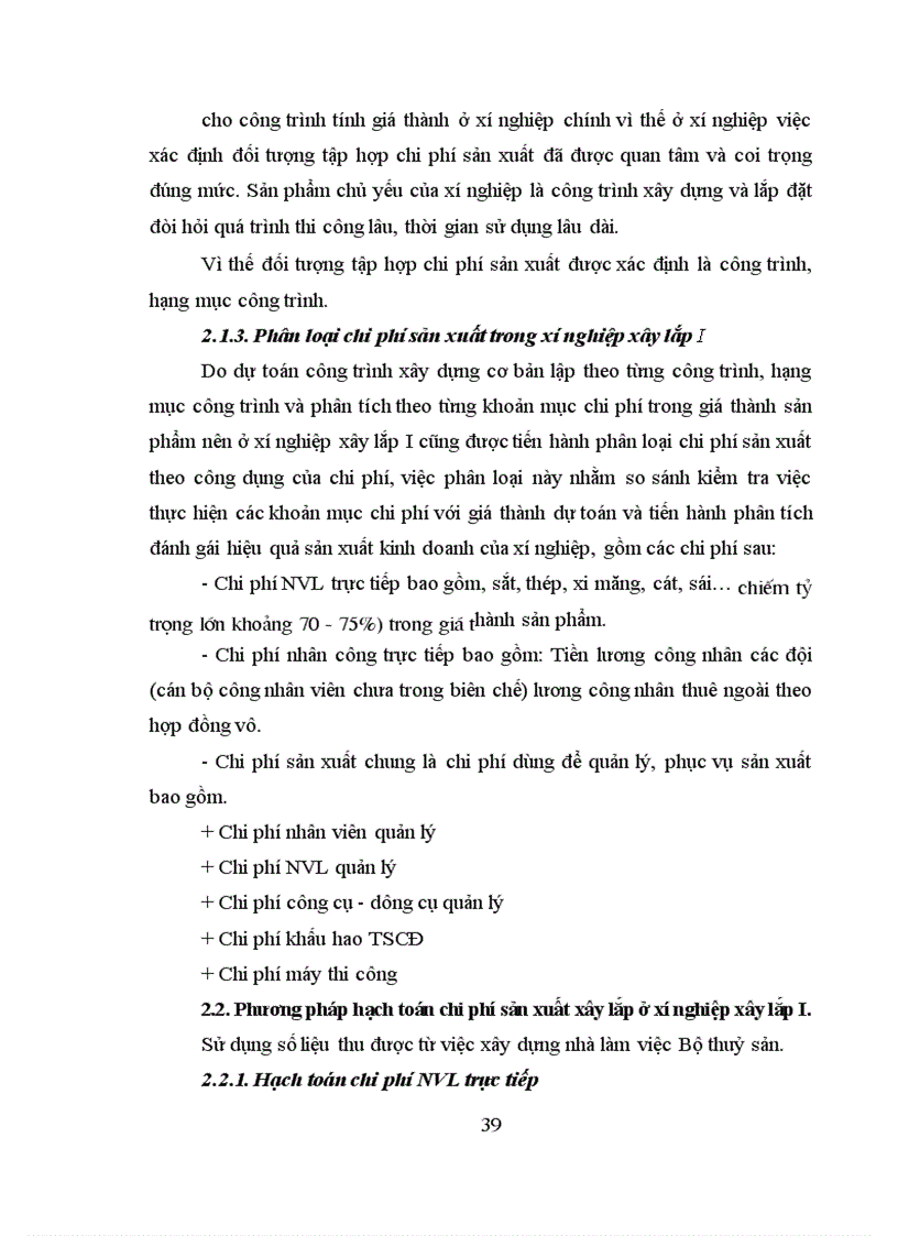 image for page Vấn đề chung về kế toán chi phí sản xuất và tính giá thành sản phẩm và tính giá thành sản phẩm xây lắp