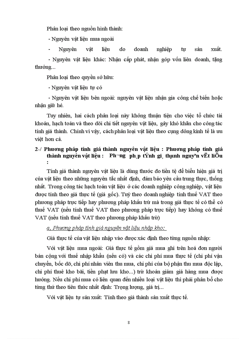 image for page Tổ chức công tác kế toán nguyên vật liệu với việc nâng cao hiệu quả sử dụng vốn lưu động ở Công ty Dệt 8-3