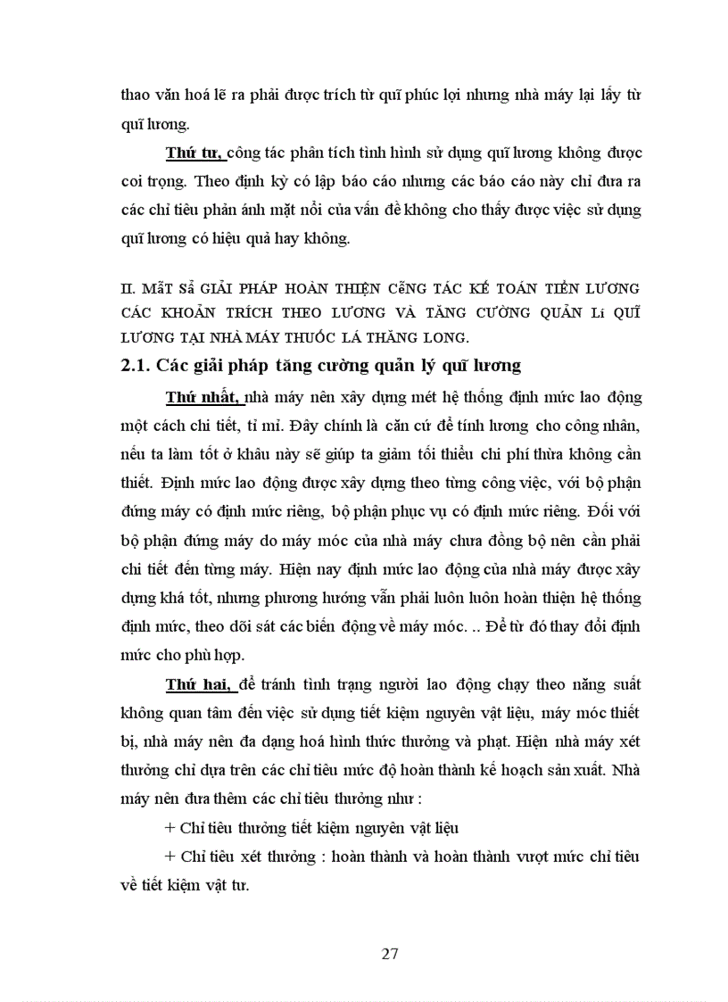 image for page Hoàn thiện công tác kế toán tiền lương, các khoản tính trích theo lương và các biện pháp tăng cường quản lý quĩ lương tại nhà máy thuốc lá Thăng Long