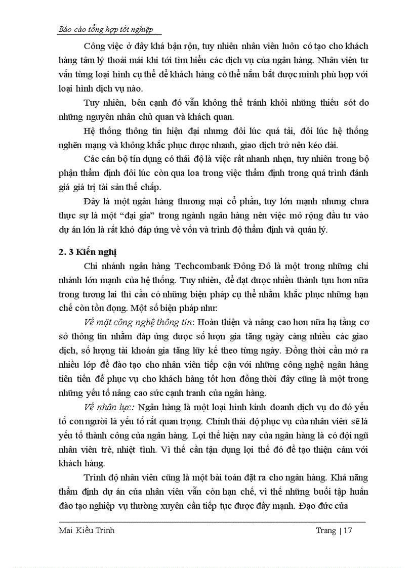 image for page Tình hình hoạt động của chi nhánh Techcombank